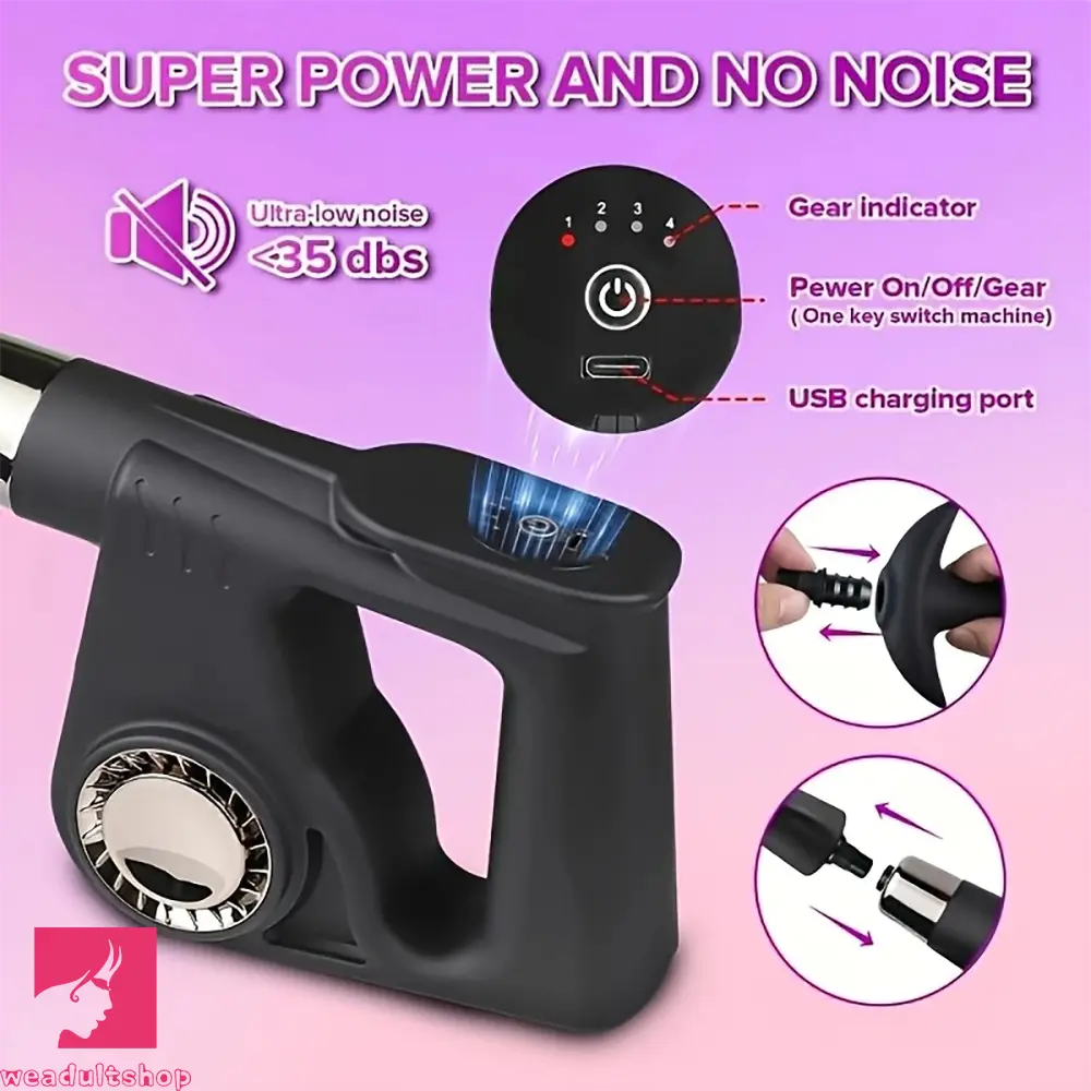 14.57in Sex Machine Dildo Handheld Thrusting Dildo Multiple Adjustments