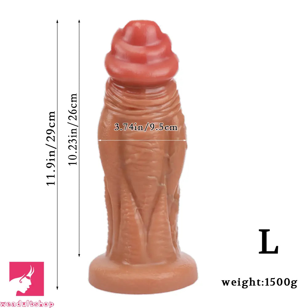 8.66in 10.23in 11.9in Real Feeling Silicone Soft Big Dildo For Handsfree Play