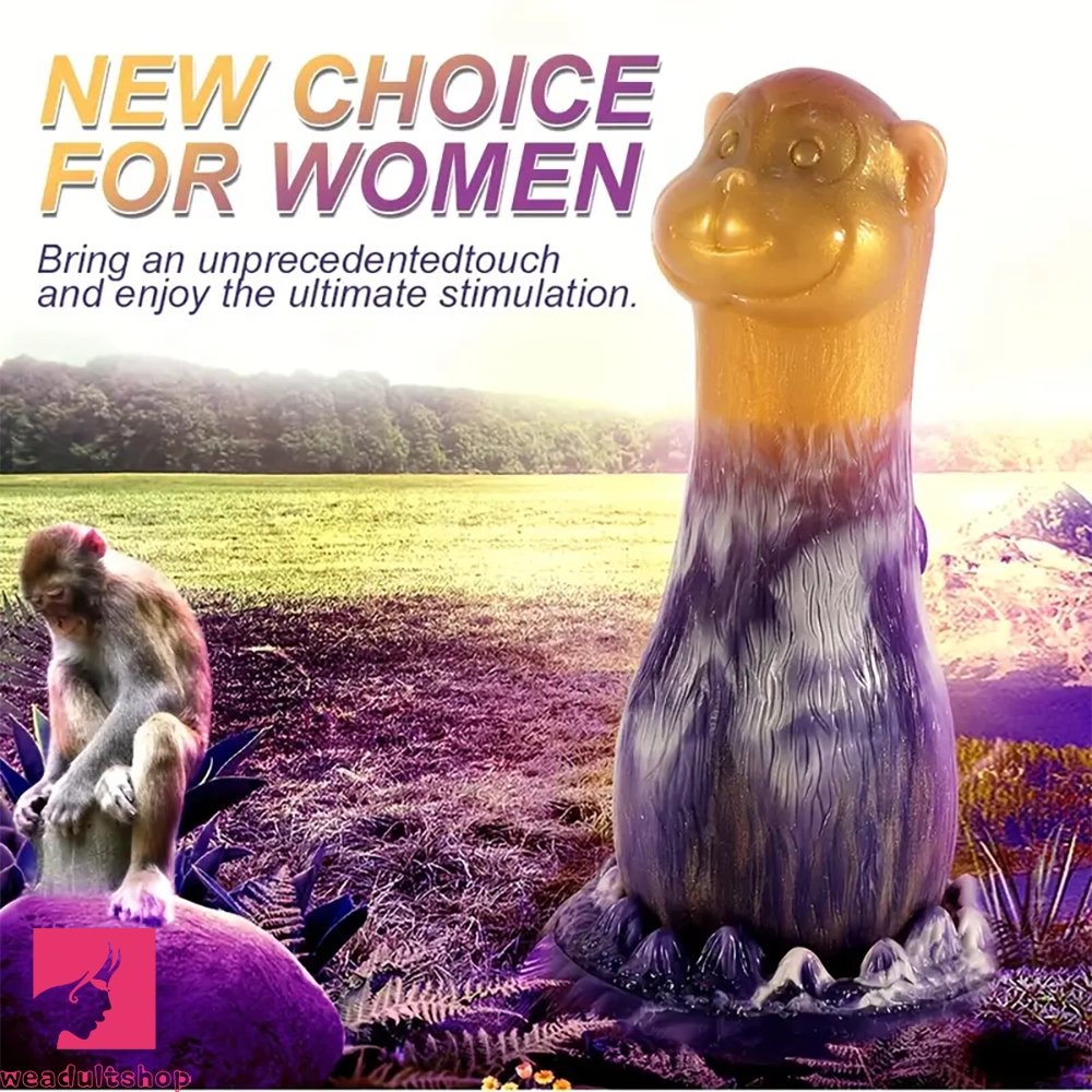 7.48in Exotic Thick Monkey Fantasy Soft Dildo With Suction Cup Cock Toy