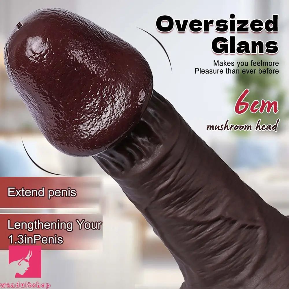 5.51in 6.29in 7.08in Big Mushroom Head Penis Sheath Reusable Dildo Sleeve