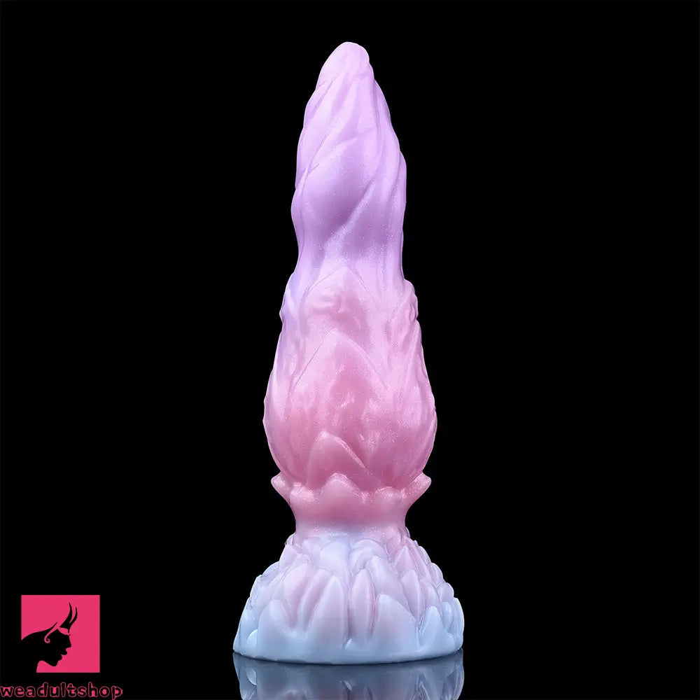 8.14in Squeeze Inflatable Alien Penis Big Fantasy Silicone Dildo For Clit