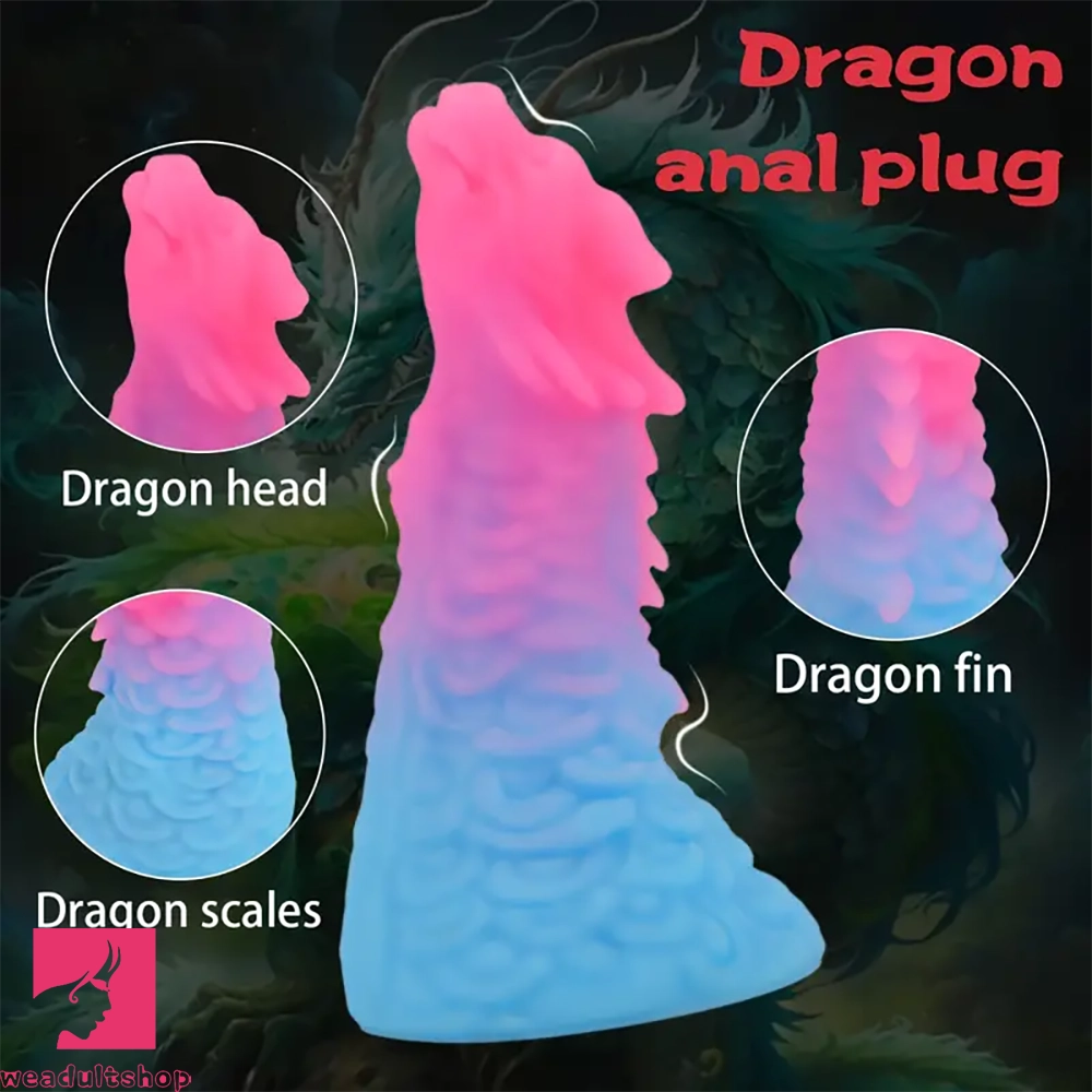 6.49in 7.67in 8.85in Mixed Color Faucet Anal Plug Odd Silicone Dildo