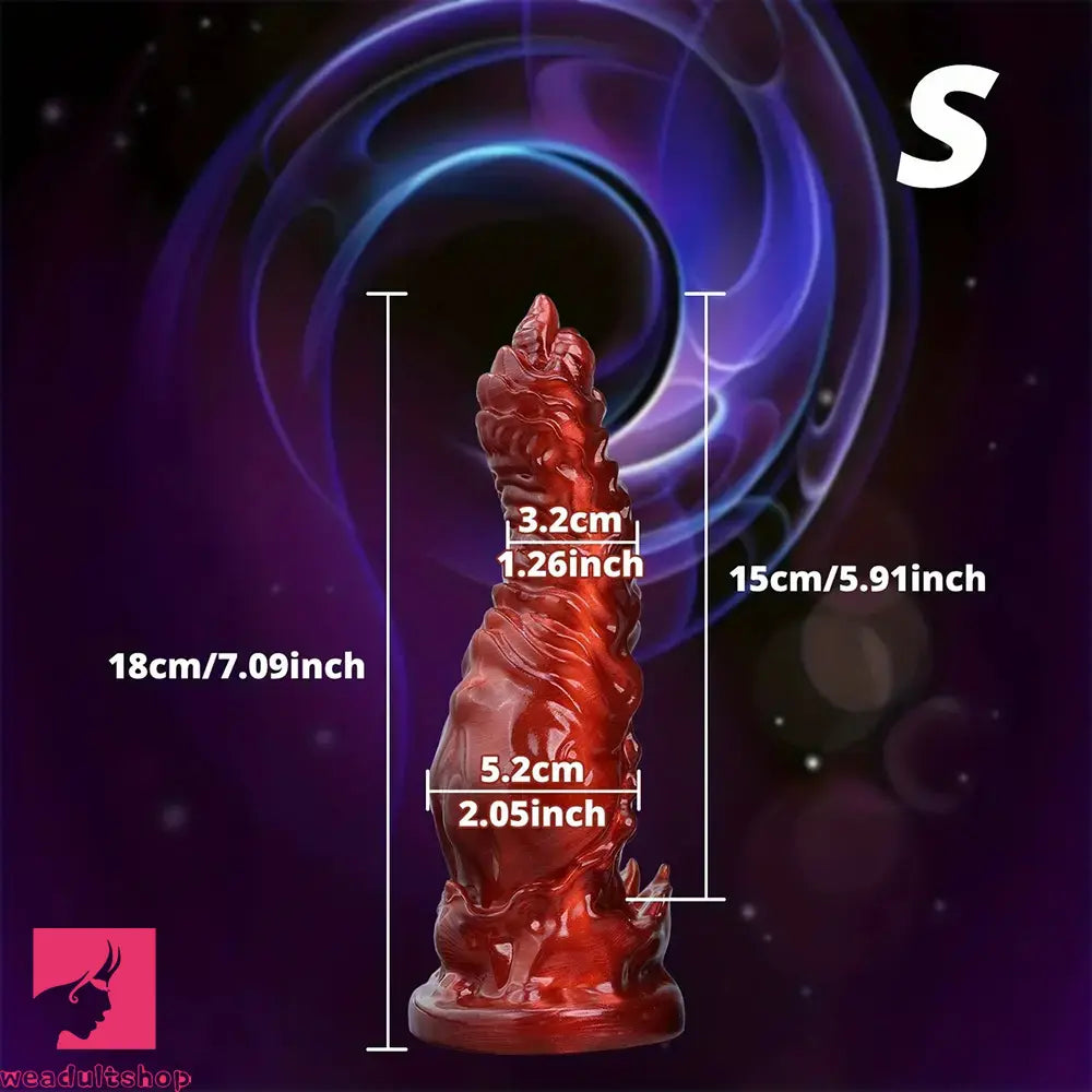 7.09in 9.06in O-ring Flexible Touch Simulation Monster Silicone Soft Dildo