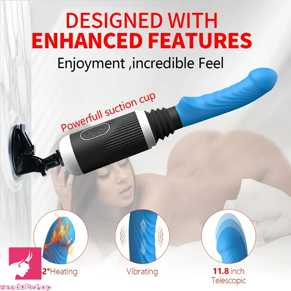 15in Fuck Machine Thrusting Realistic Dildo 10 Vibrating & 3 Thrusting Modes