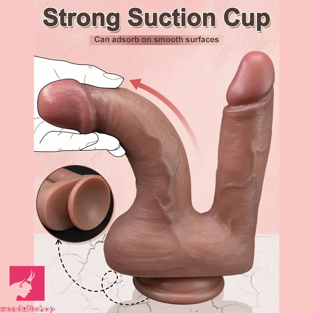 8.85in 9.84in Dual-Headed Soft Double-Layered Silicone Strap on Dildo