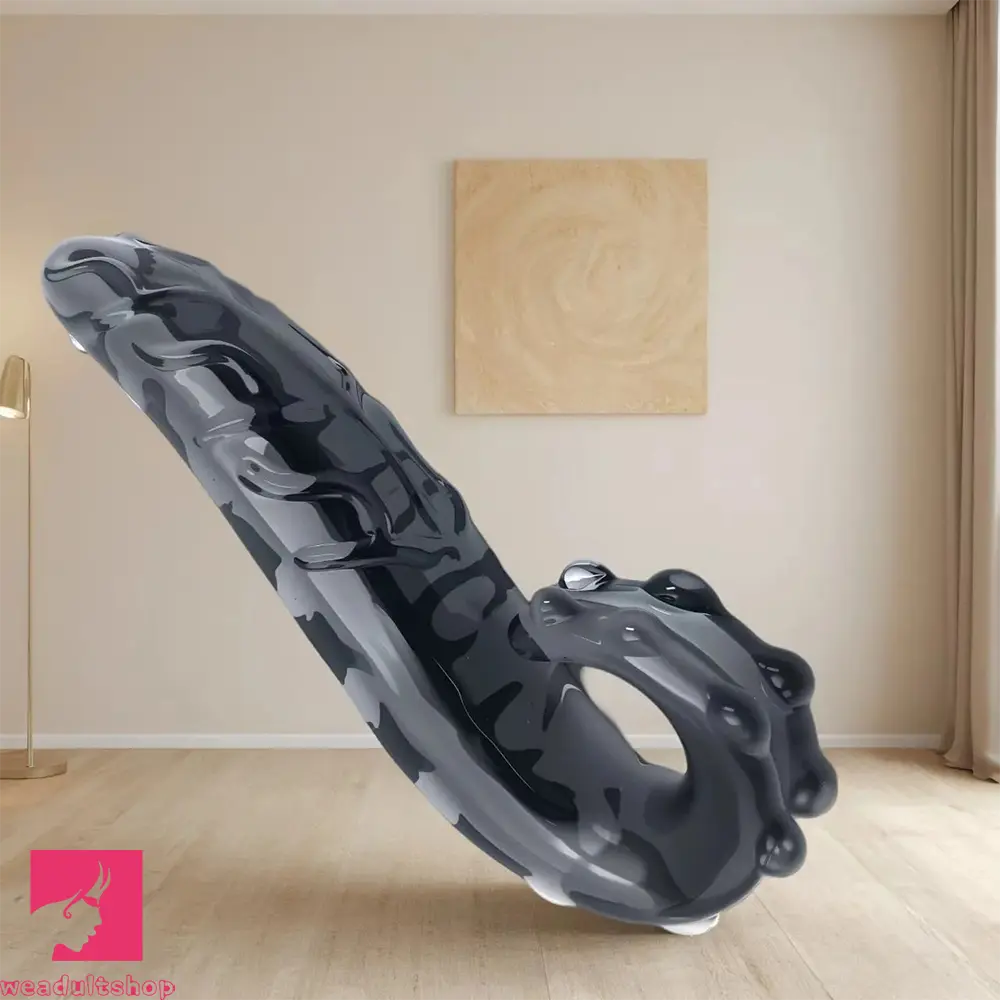 5.91in Spiked Seahorse High Transparent Crystal Glass Cock Tentacle Dildo