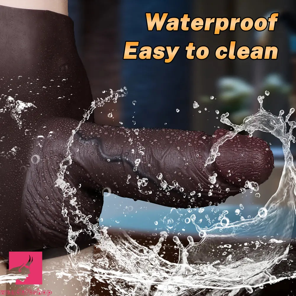 9.6in Hollow Soft Liquid Silicone Realistic Strap on Dildo Panty For Love