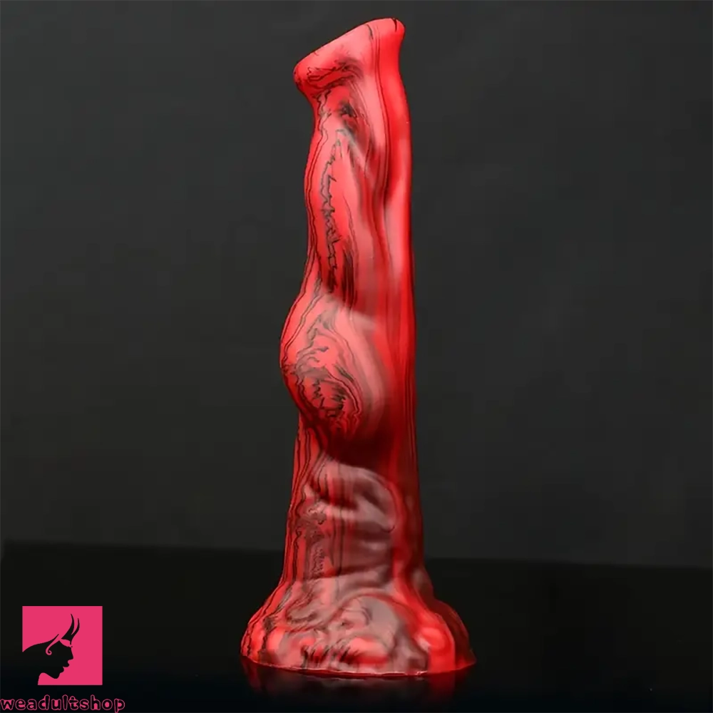 8.46in Realistic Animal Dog Dildo Fantasy Monster Red Prostate Massager