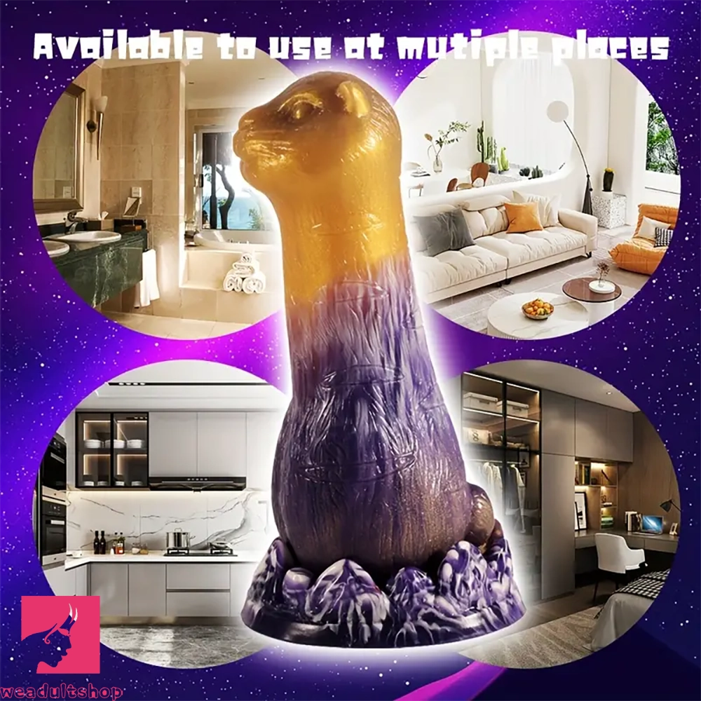 7.87in Silicone Tiger Dildo With Suction Cup Realistic Visceral Cock Toy