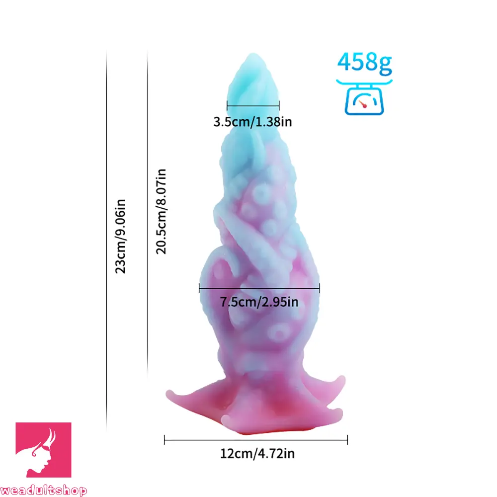 9.06in Deep Sea Tentacle Octopus Soft Silicone Big Dildo For Anus Sex