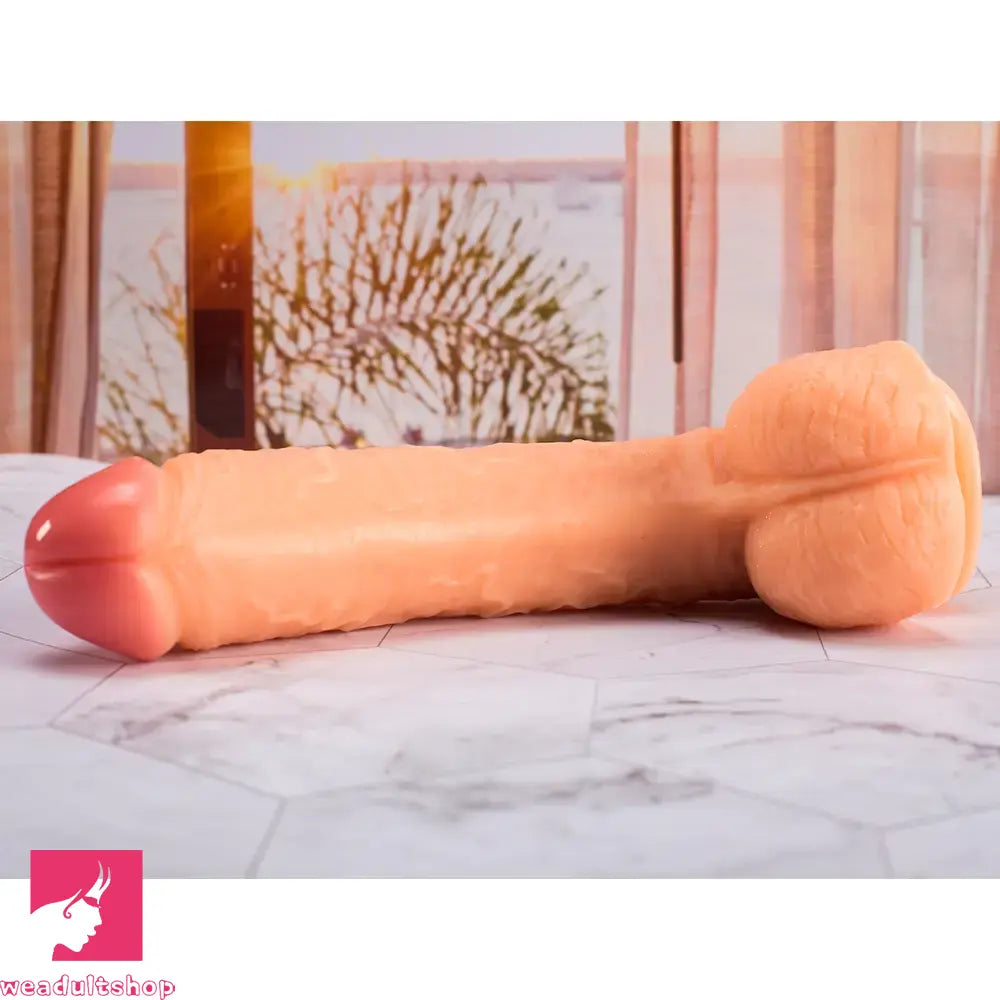 9.84in PVC Curved Big Anal Adult Sex Toy Real Lifelike Love Dildo