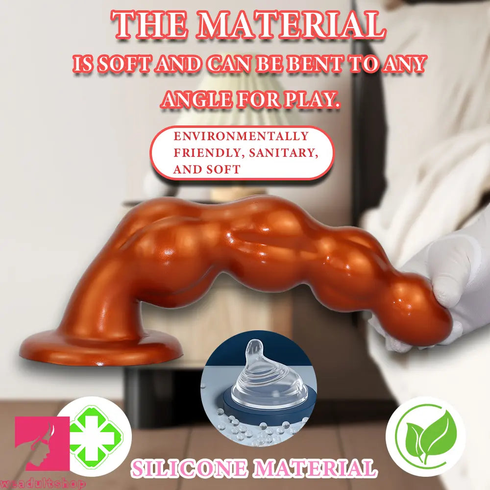 8.07in 11.61in 14.56in Muscle Anal Plug Dildo Soft Silicone Prostate Massager