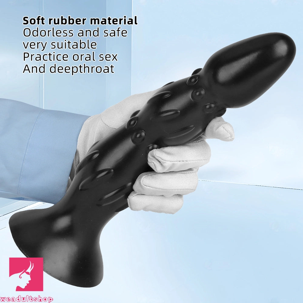 8.07in 11.22in Wearable Anal Beads Practice Dilation Big Black Cock Dildo