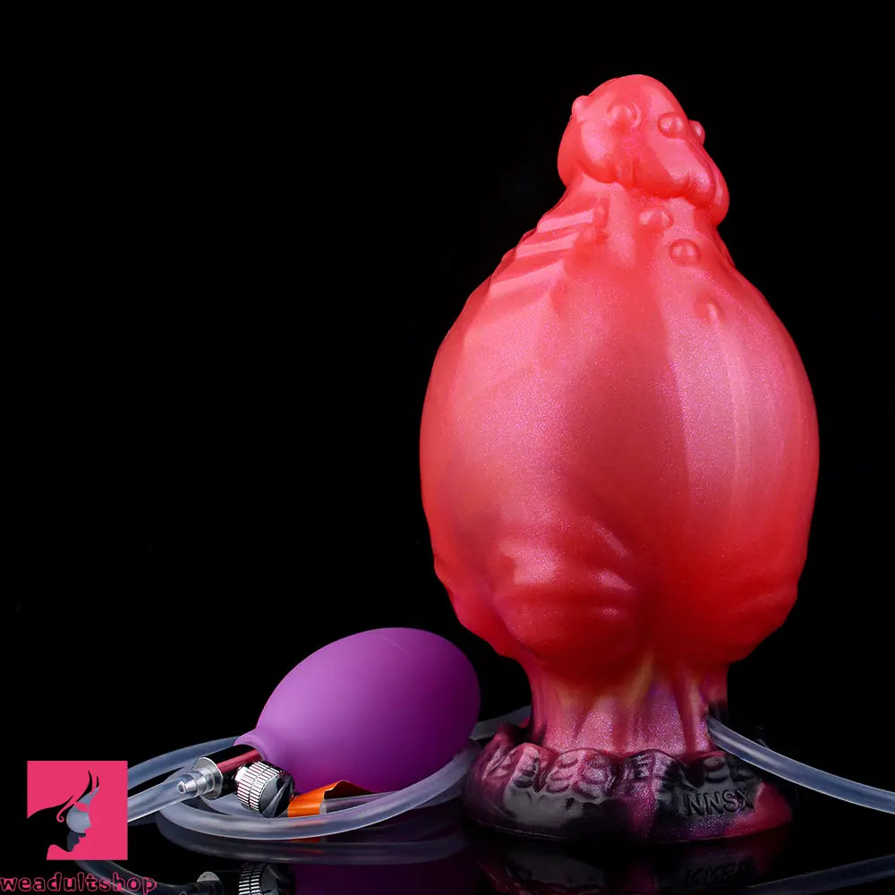 5.71in Fantasy Knot Spiked Silicone Soft Inflatable Spraying Water Real Dildo