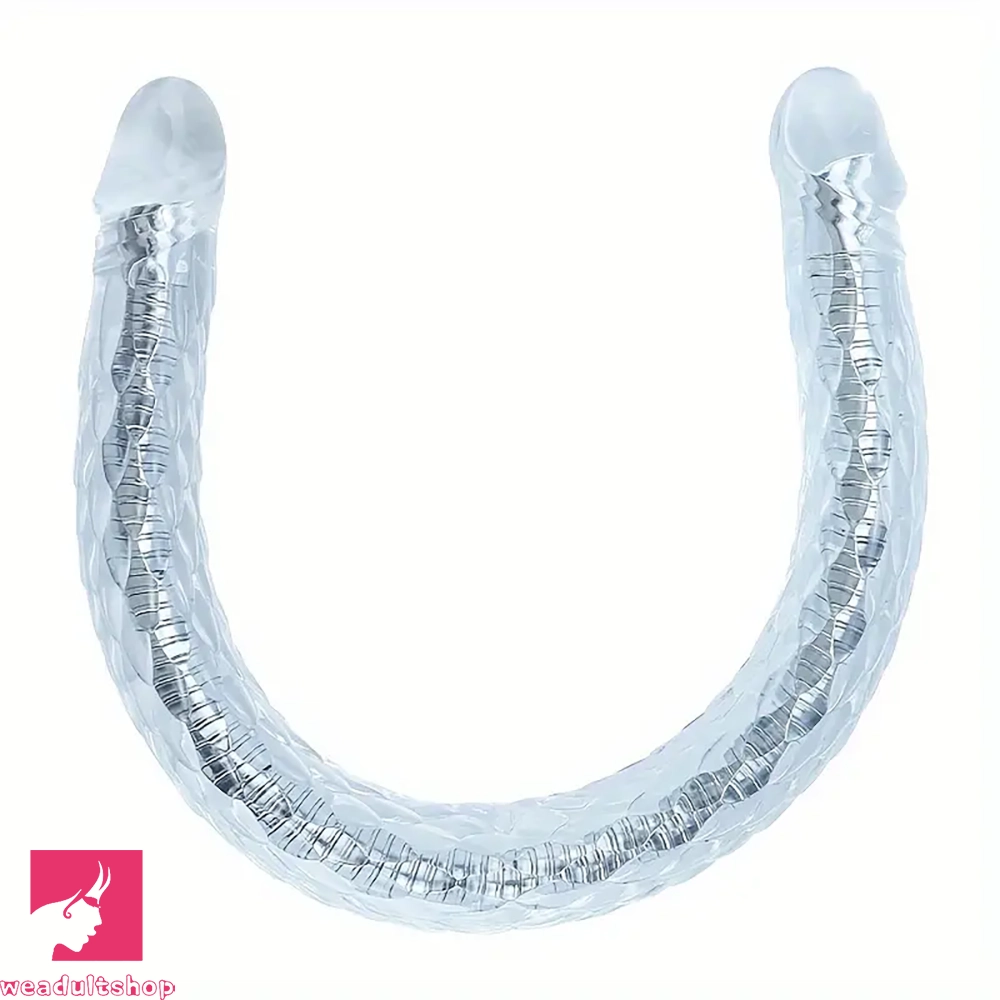 15.5in 22.7in Flexible Double-Headed Long Dildo Manual Pleasure Cock Toy