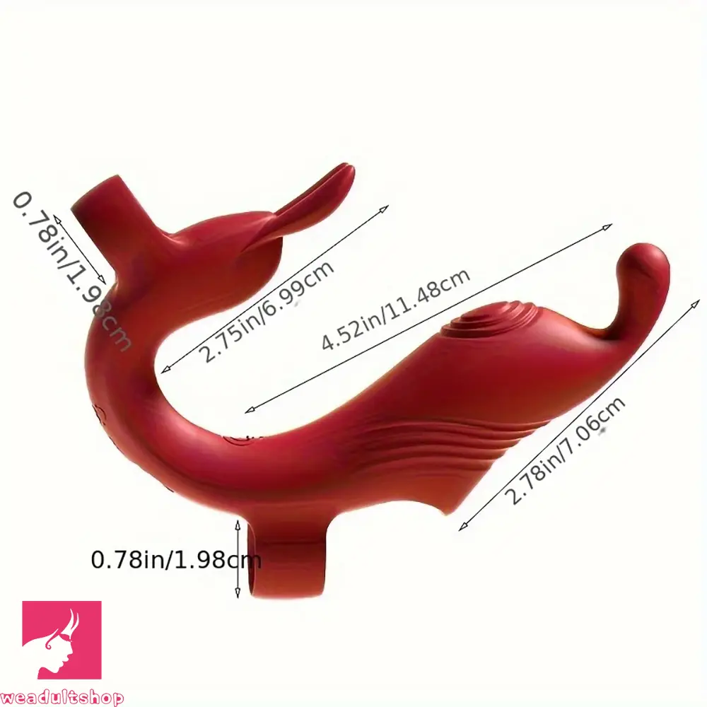 4.52in Rabbit Finger Stimulator 10 Vibration G-spot Mini Nipple Cock Dildo