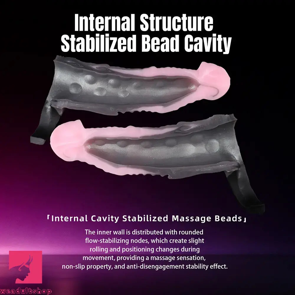 7.32in Horse Cock Sleeve Dildo Thickening Penis Sleeve Soft Armor Design