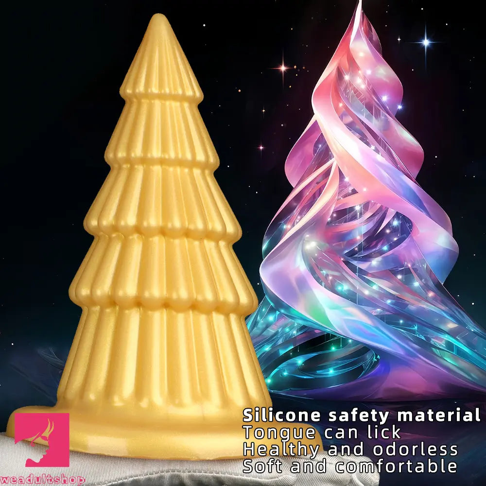 7.67in Christmas Tree Silicone Soft Cock Butt Plug Dildo With Suction Cup