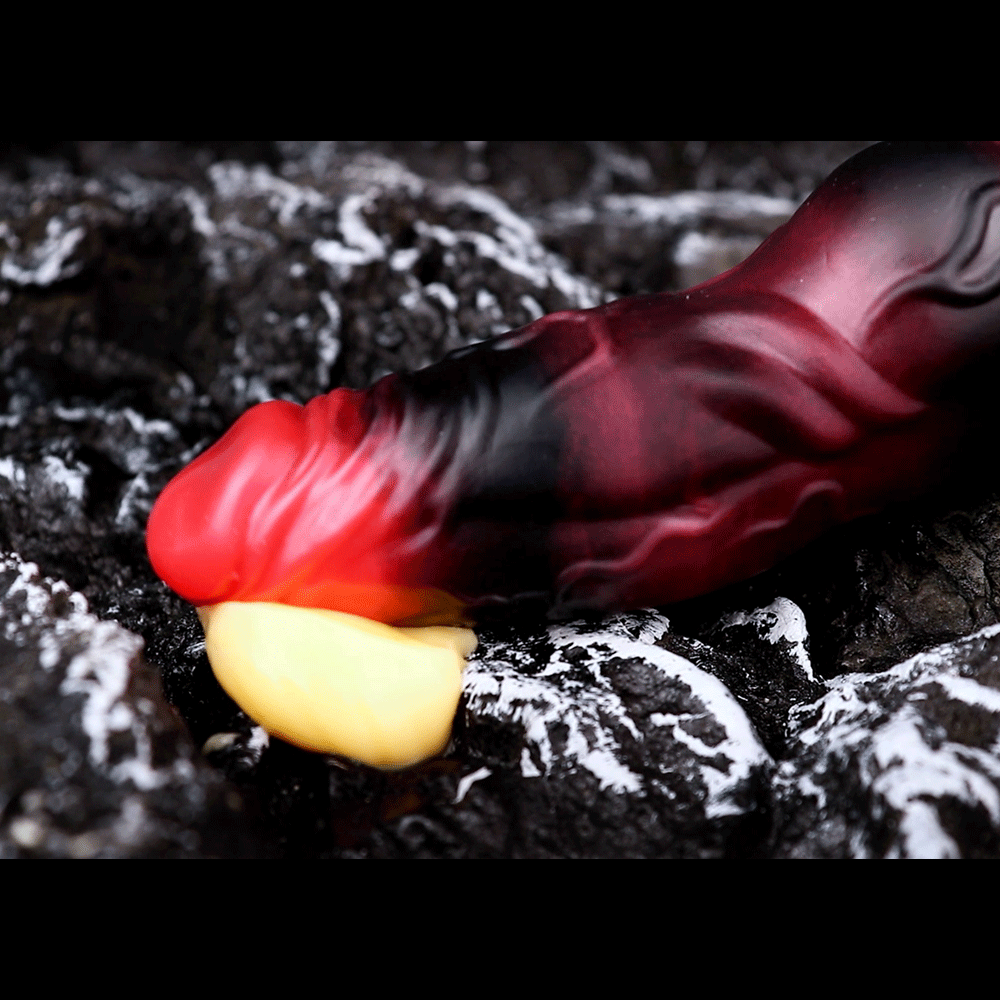 7.09in Silicone Cock Sleeve Knot Dildo Vibrating Hollow Cock Ring Penis Toy