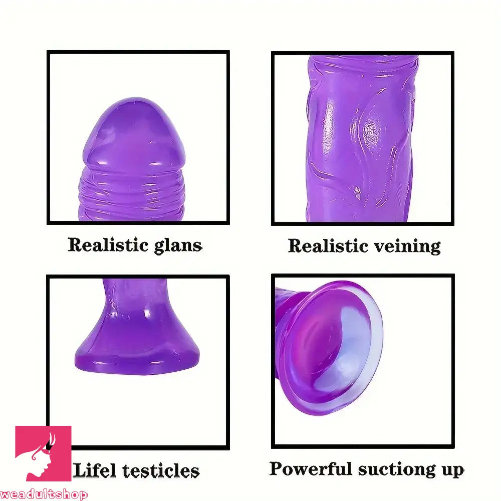 4.84in Jelly Anal Small Realistic Suction Cup Adult Toy Dildo For Women Clit