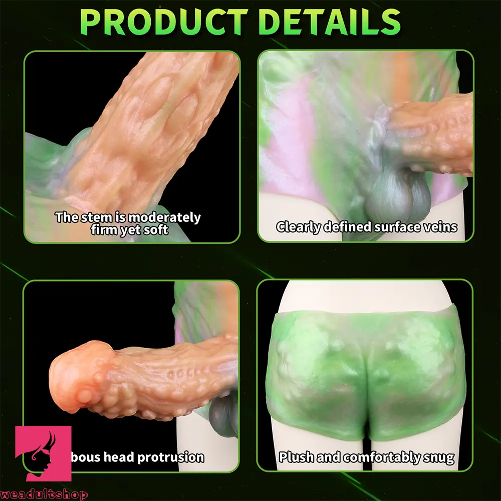7.67in Monster Hollow Dildo Harness Pants Strap on Sex Fantasy Dildo