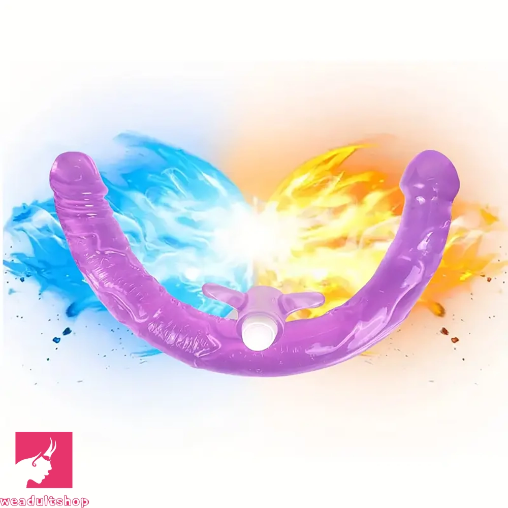 13.78in Double Ended Flexible Vibrating Double Penetration Cock Dildo