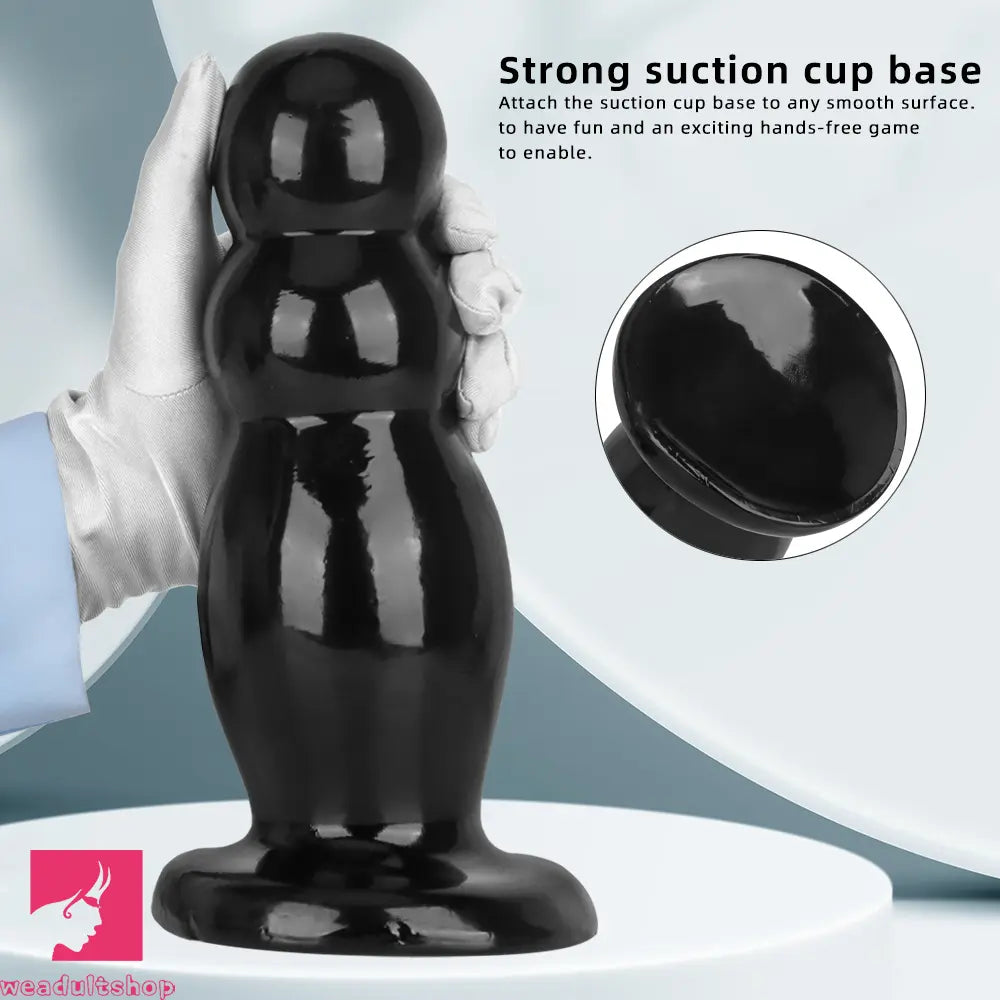 6.7in 10.23in Golden PVC Extra Large Thick Butt Plug Dildo Anal Clit Beads