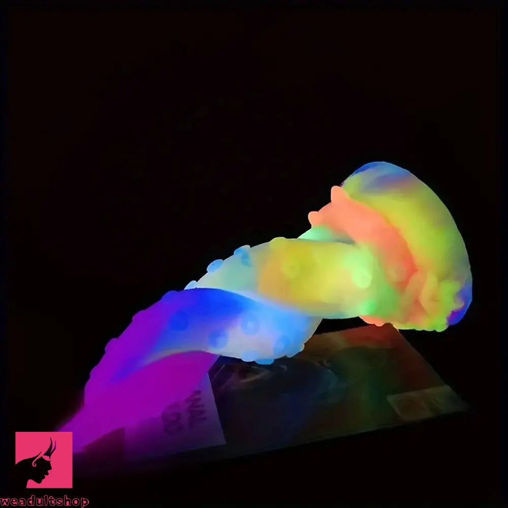 7.48in Octopus Tentacle Monster Soft Silicone Anal Luminous Odd Dildo