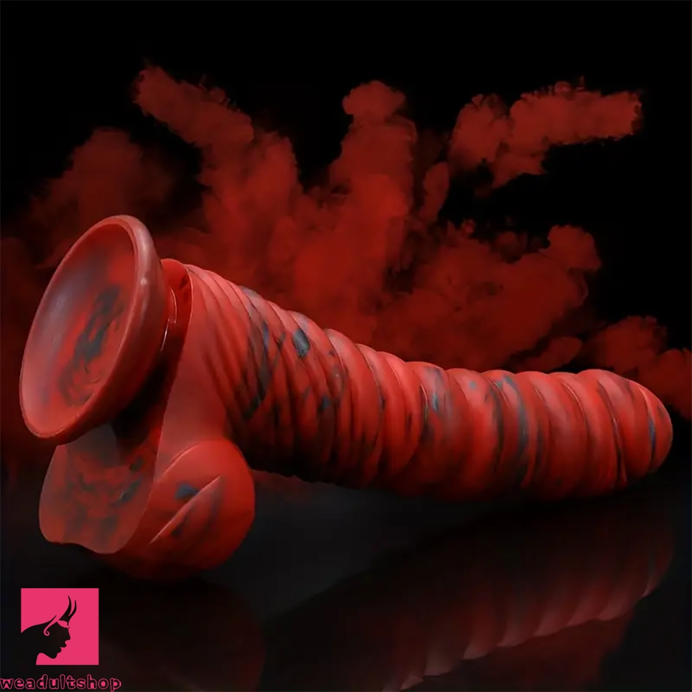 8.66in Real Uncut Silicone Odd Dildo Skin-Like Speckled Odd Big Dildo