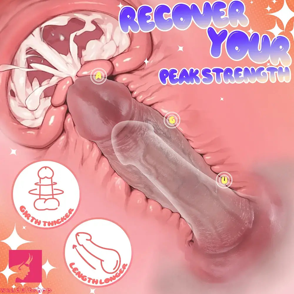 5.9in Silicone Lifelike Strap on Dildo Panty Realistic Texture Real Cock Glans