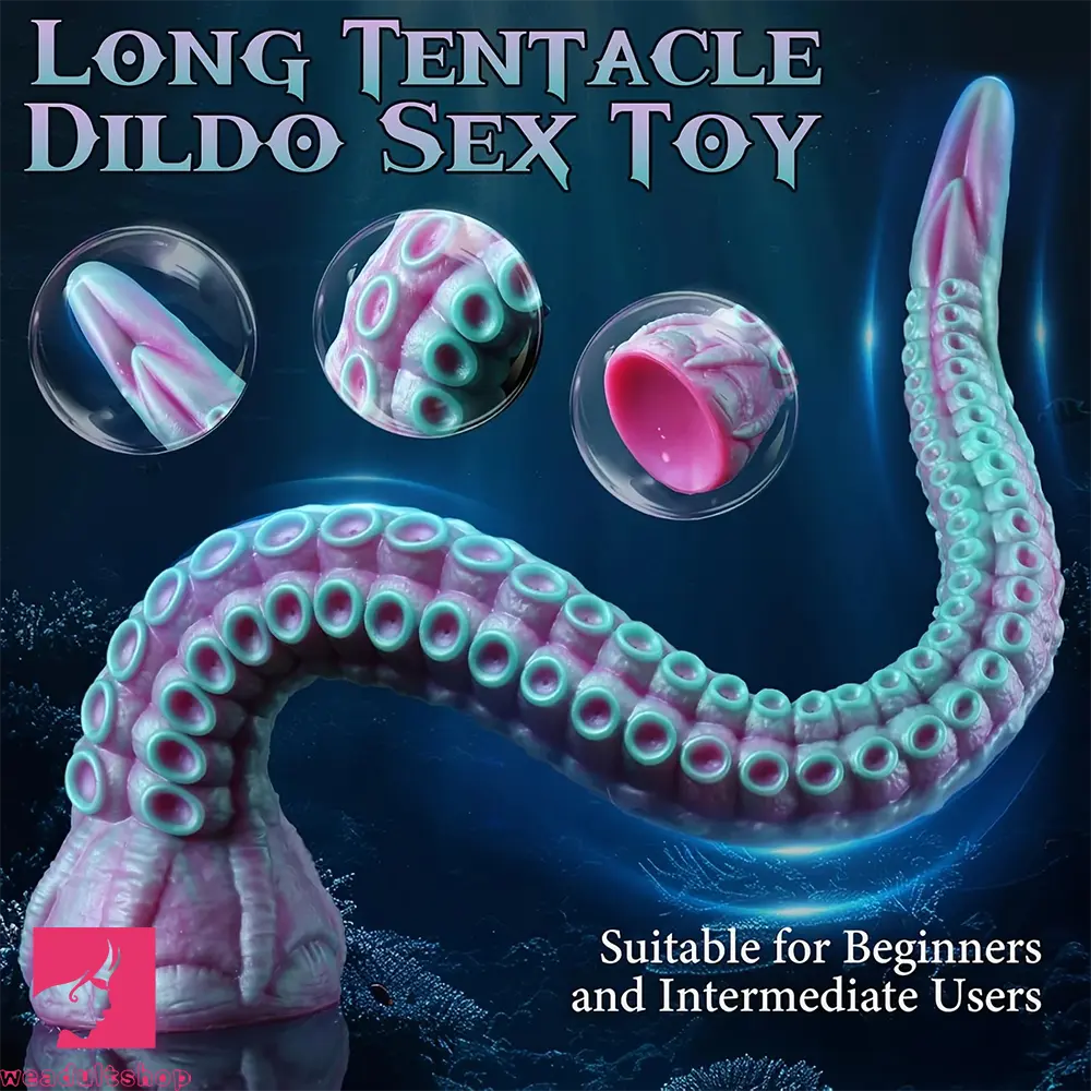 17.32in Monster Huge Long Vacation Penis Tentacle Anal Plug Dildo For Clit