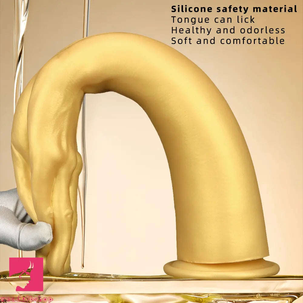 12in 14.17in 16.73in Gold Silicone Fisting Arm Ashes Grade Anal Cock Dildo