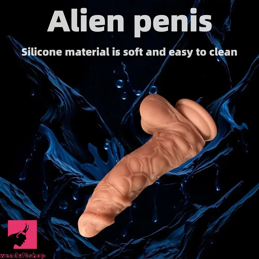 7.48in Realistic Liquid Silicone Beginner Friendly Clit Female Soft Dildo