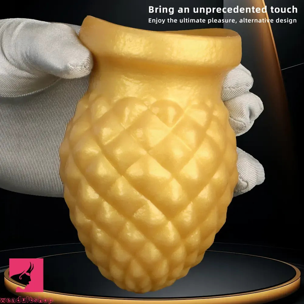 2.95in 4.52in Newbie Gold Silicone Soft Suction Cup Mini Anal Plug Dildo