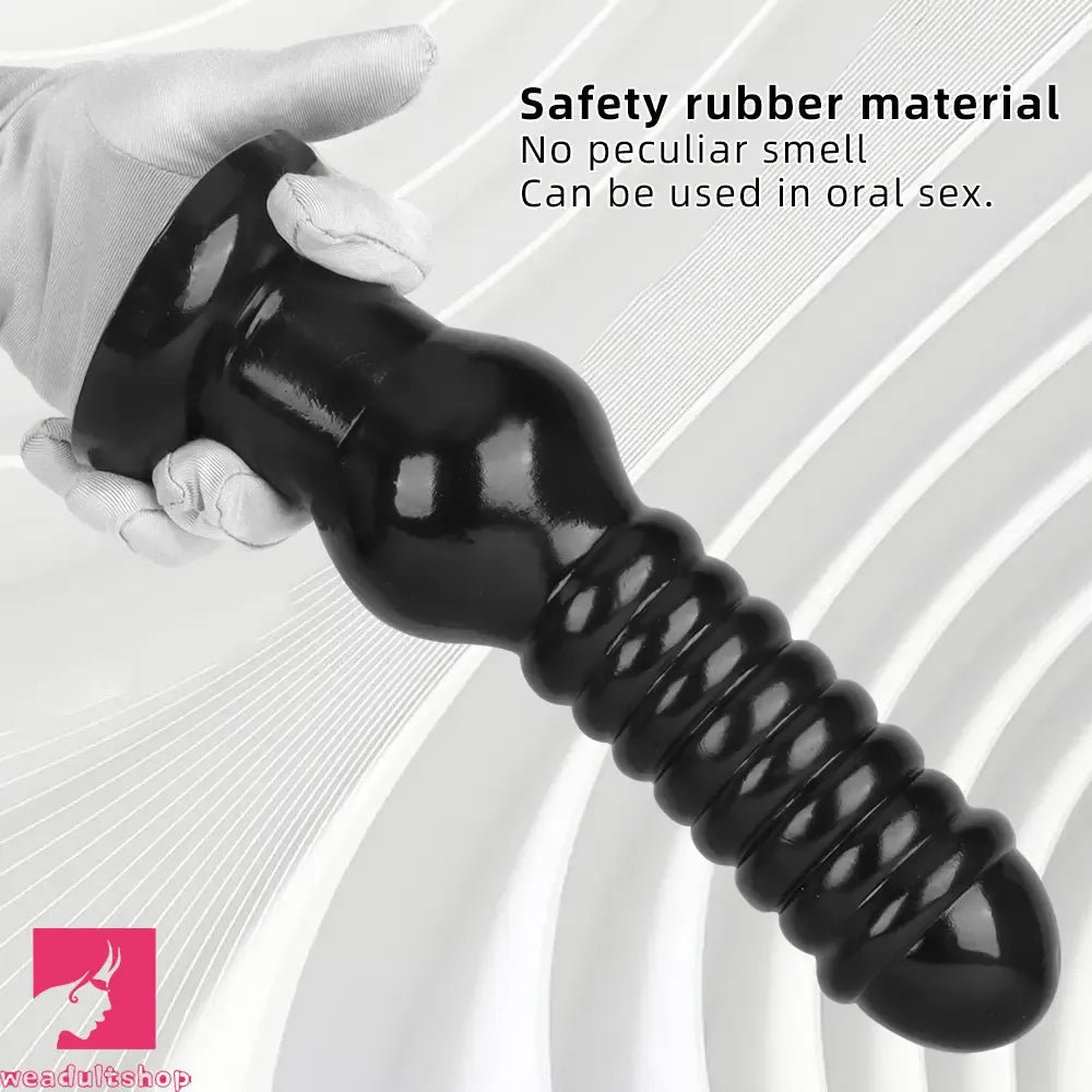 9.64in Knot Big Black Butt Plug PVC Dildo Suction Cup Knotting Cock Dildo
