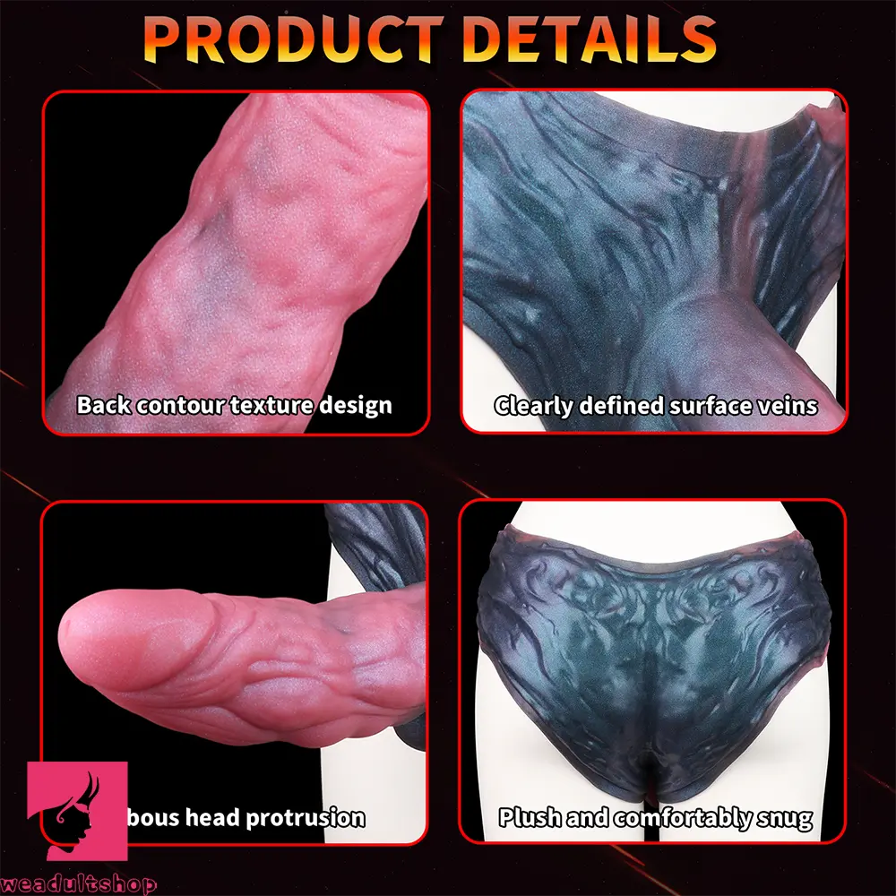 8.66in Fantasy Monster Creature Hollow Dildo Harness Pants Strap on Dildo