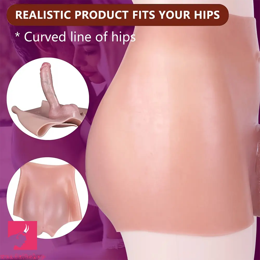 9.45in High-waisted Simulation Wearable Silicone Prostate Soft Dildo Pant
