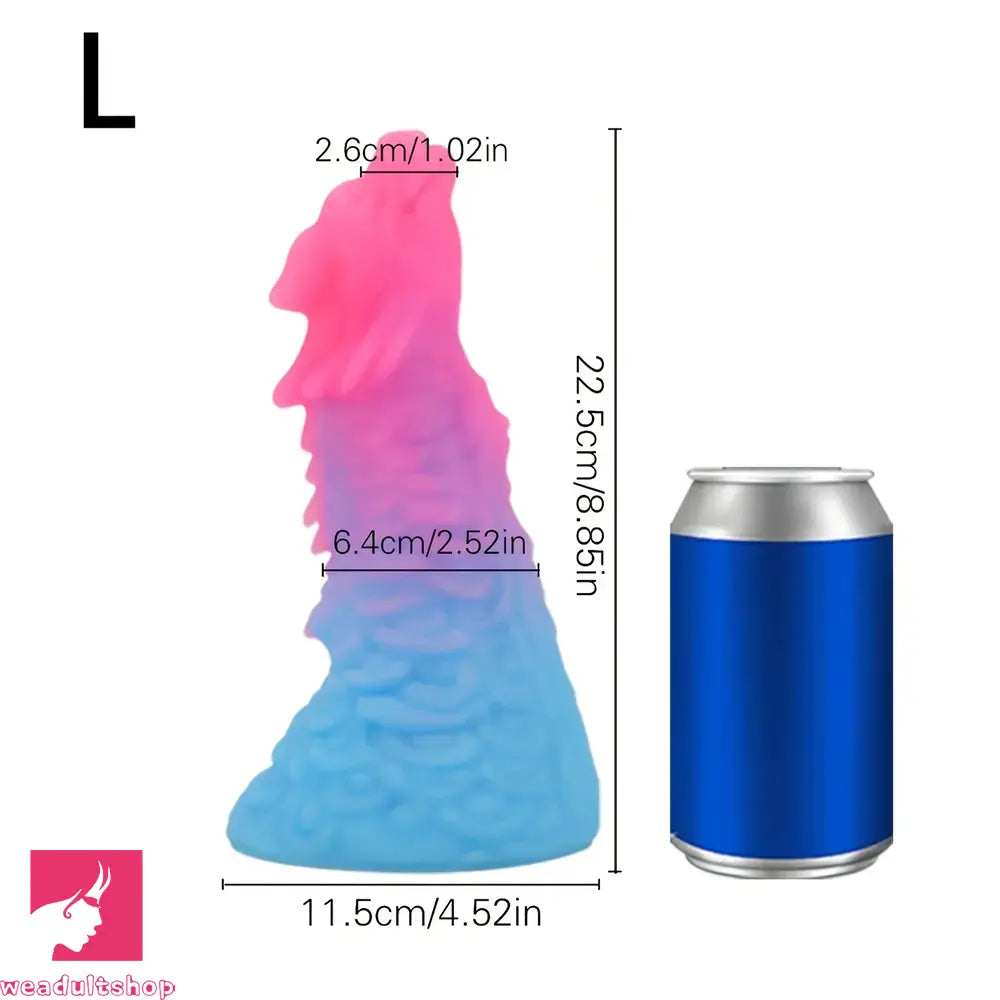 6.49in 7.67in 8.85in Special-Shaped Mixed Color Faucet Dragon Dildo