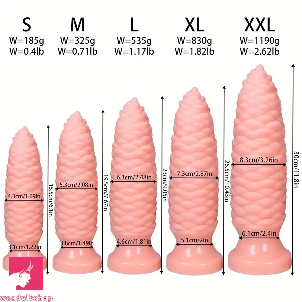 6.1in 7.67in 9.05in 10.43in 11.8in Big Anal Plug Scaly Thick Dildo Sex Toy