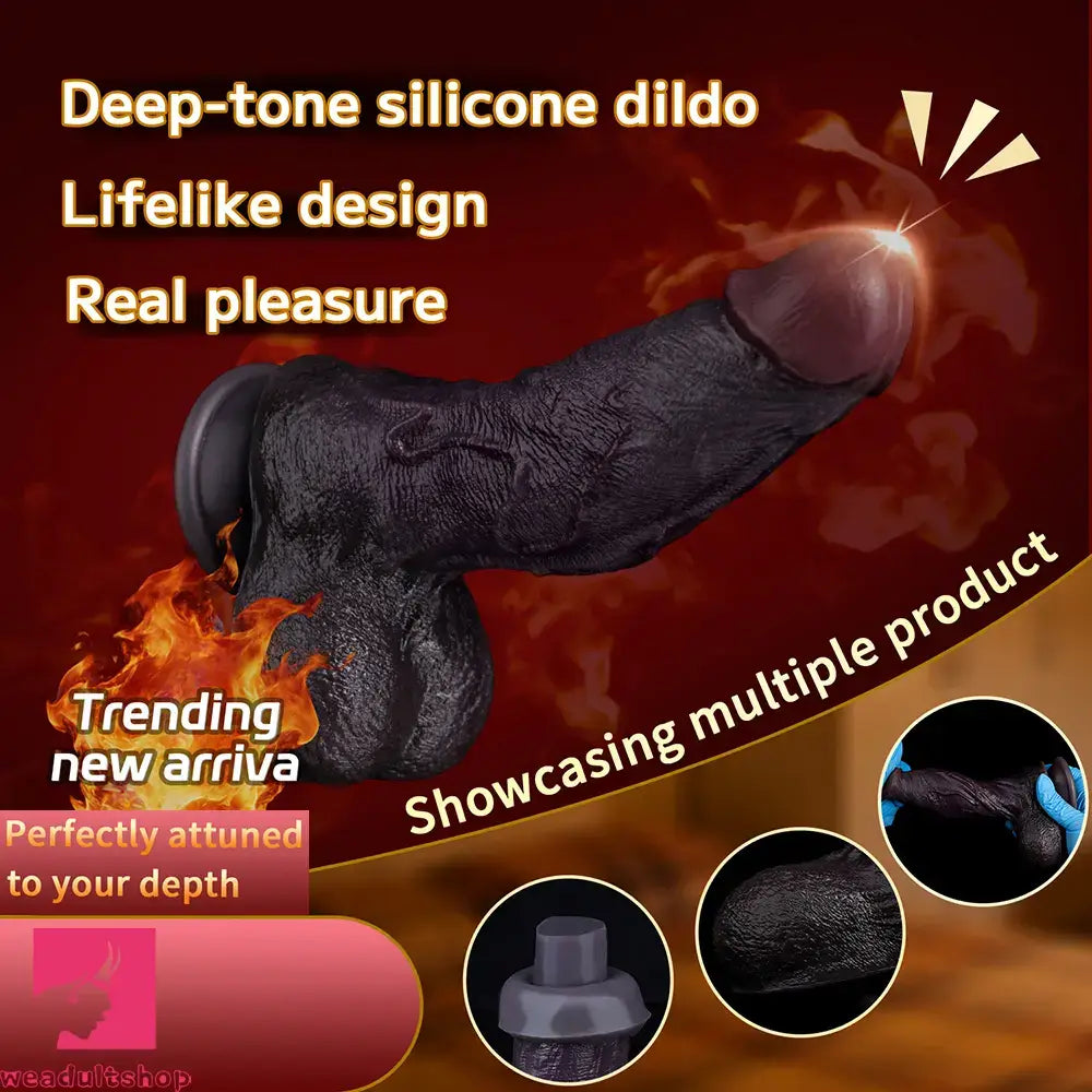 7.48in Dual Density Silicone Soft Real Cock Dildo For G Spot Cock Love Play