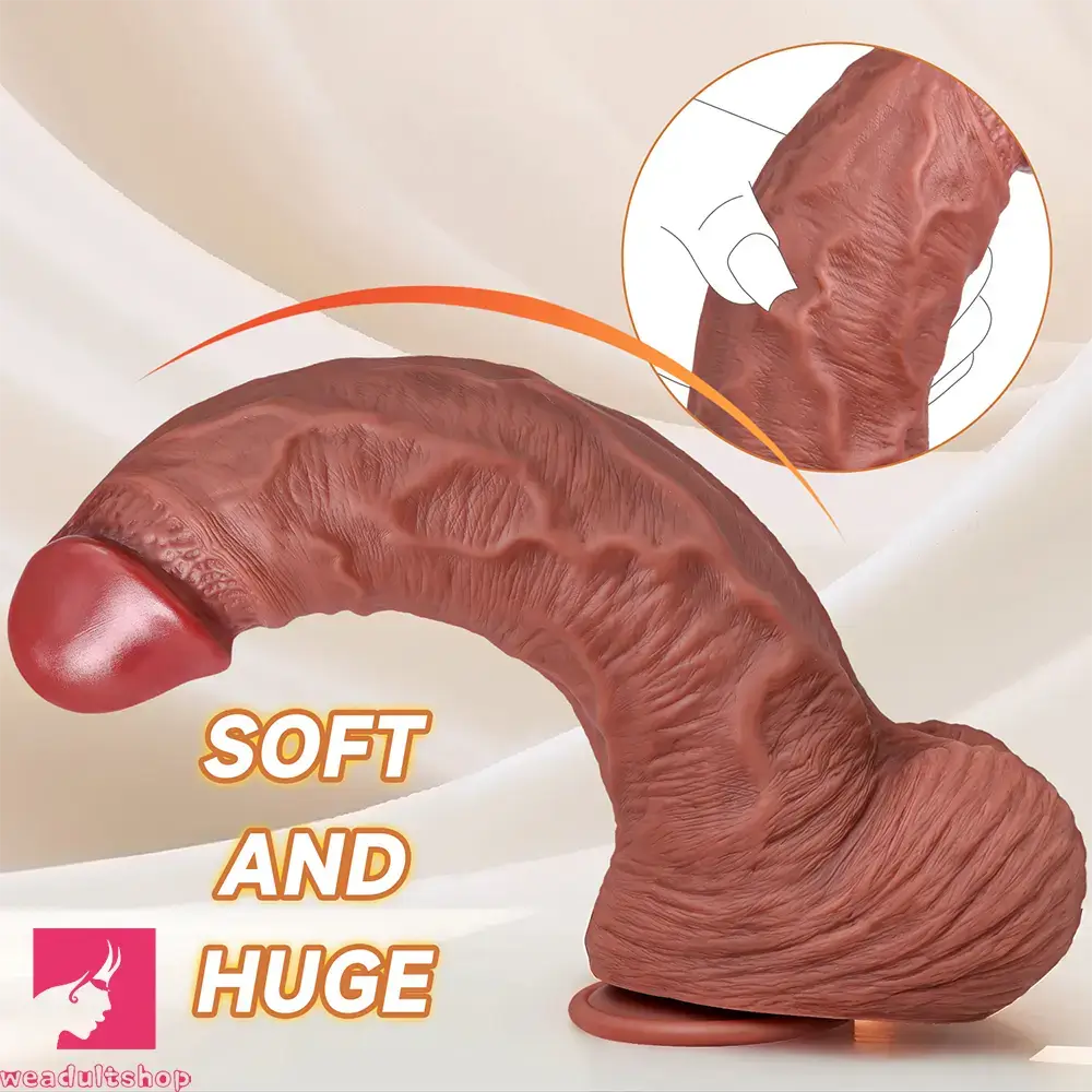 13in Super Real Huge Thick Silicone Dildo Couples Sexual Play Unisex Cock