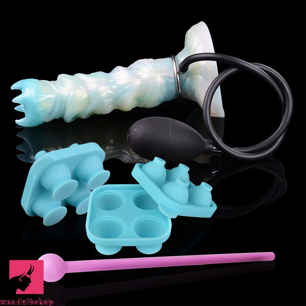 8.18in Soft Fleshy Texture Big Odd Ovipositor Egg Laying Inflatable Dildo