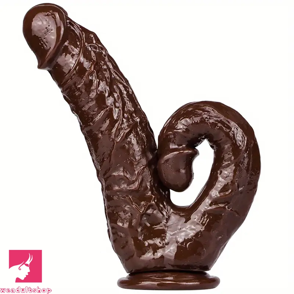 8.26in Double-Ended PVC Dildo Realistic Soft Anal Sex Toy For Lesbian