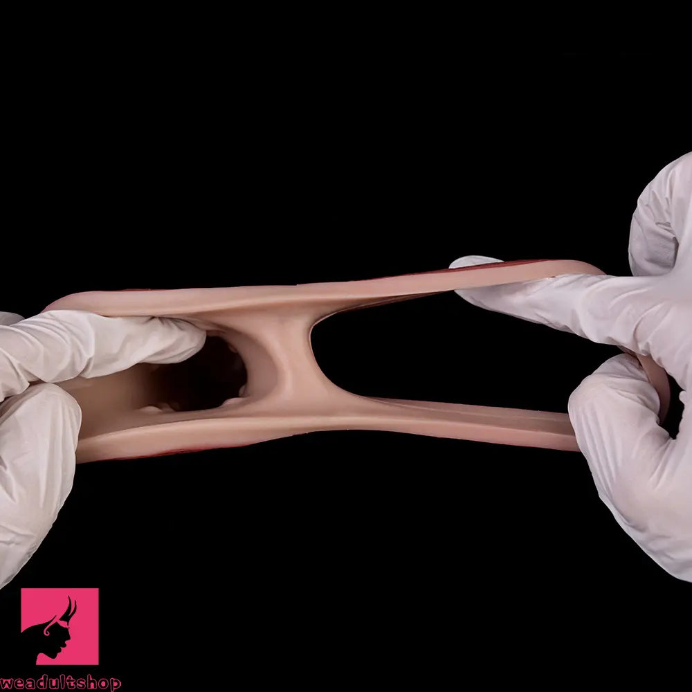 7.36in Vibrating Realistic Remote Silicone Hollow Real Dildo Sleeve Extender