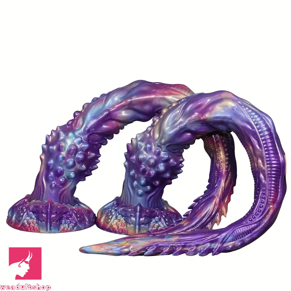 21.25in Ultra Long Deep Anal Wolf Fang Monster Spiked Soft Cock Dildo