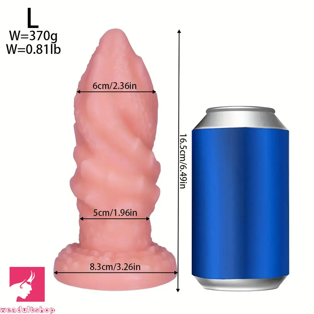 4.4in 5.51in 6.49in 7.67in PVC Anal Plug Odd Spiral Dildo With Suction Cup