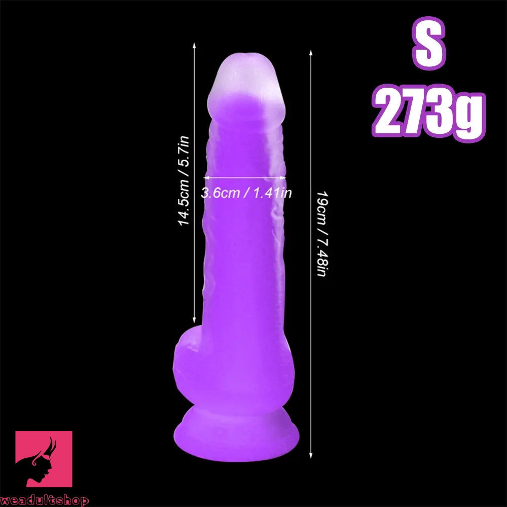 7.48in 9.25in Luminous Silicone Soft Dildo For Men Women Fucking Sex
