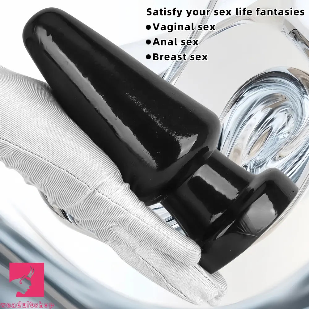 6.7in Black PVC Anal Plug Dildo For Woman Couples Masturbate Tough Sex