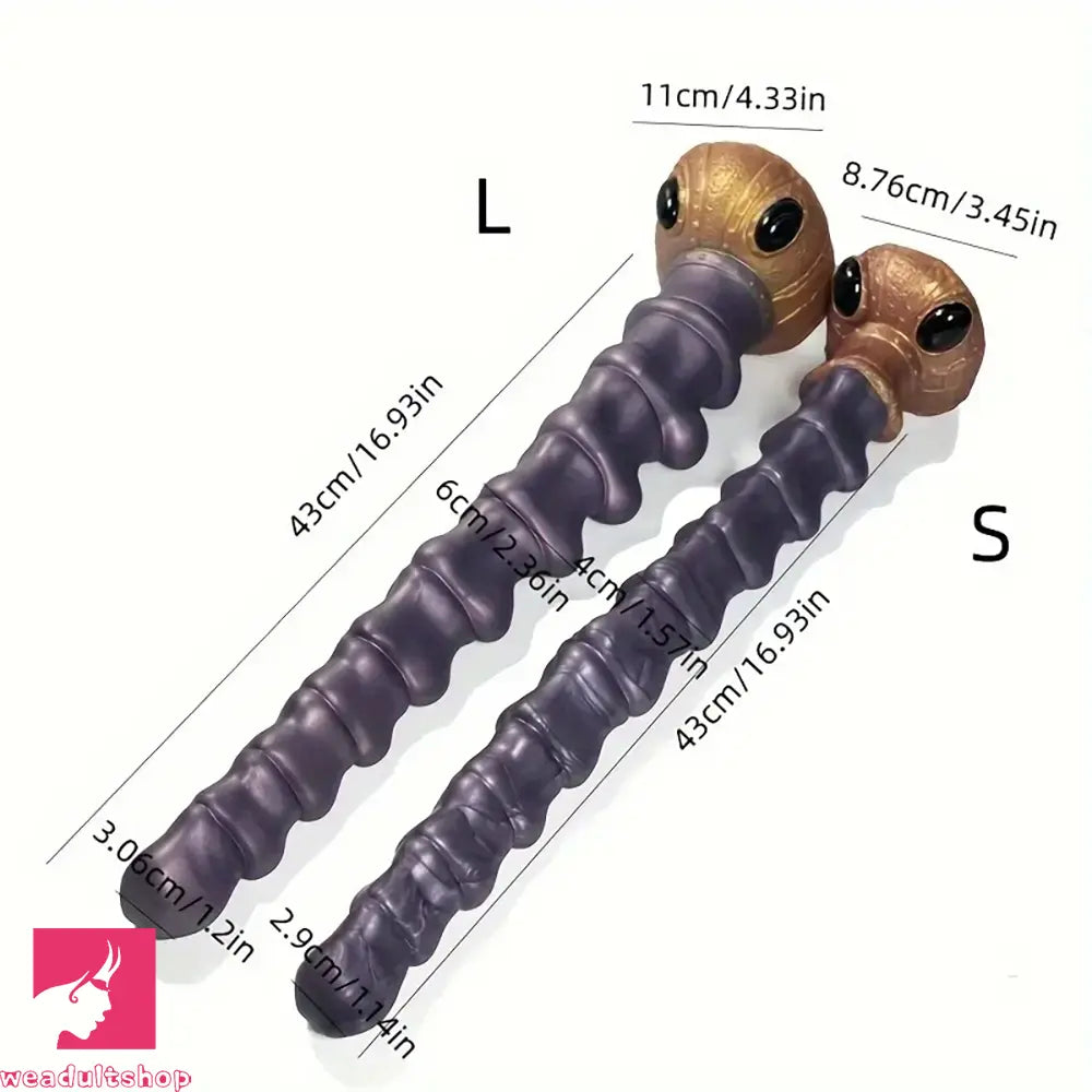 16.93in Liquid Silicone Extra Long Keel Anal Plug Adult Huge Odd Dildo