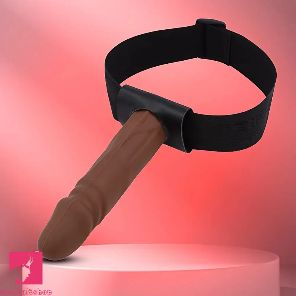 7.08in Wearable Bondage Training Mouth Face Gag Dildo For BDSM Game